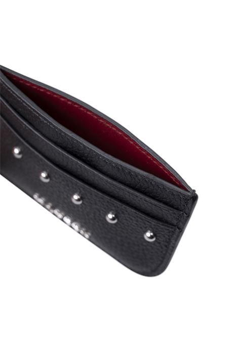 Portacarte In Pelle Nera Con Borchie ALEXANDER MCQUEEN | 813546-AXZ111000